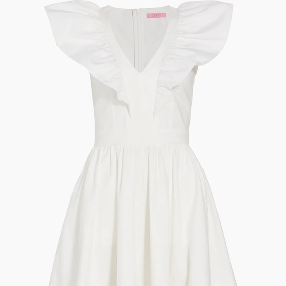 LDT Evelyn Ruffle Cotton-Blend Minidress - Picture 1 of 2
